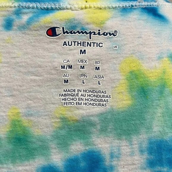 Champion tie dye blue yellow and green sleeveless top - Picture 4 of 4